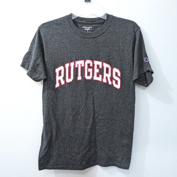 Rutgers Scarlet Knights Champion Short Sleeve Shirt Dark Gray Mens Small - Picture 1 of 8
